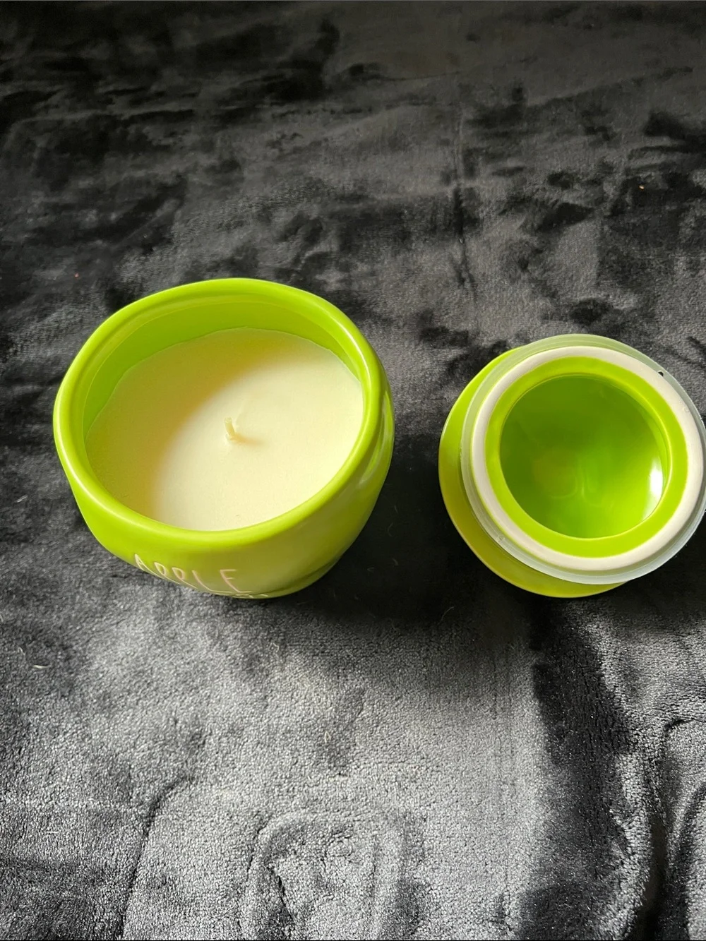 Apple Cider Green Ceramic Apple Jar - Home Kitchen candle